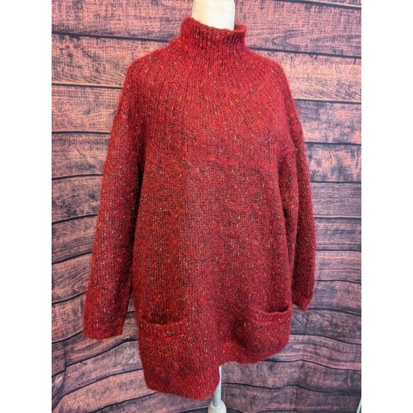 Paul & Duffier Mohair Blend Sweater With Pockets Sz M Long Tunic Oversized - Picture 1 of 11